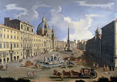 Una vista di Piazza Navona a Roma da Gaspar van Wittel